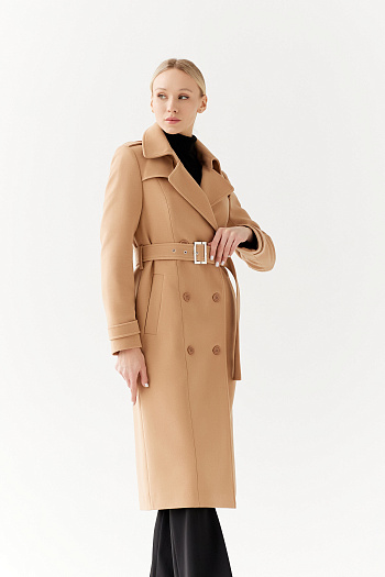 4 Пальто женское демисезонное 25797 (кэмел)
