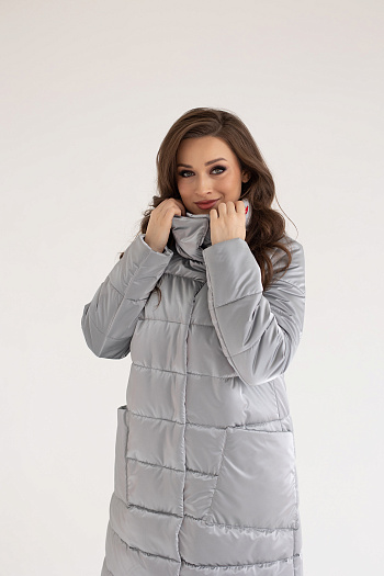 2 Куртка женская демисезонная 23600 (silver)