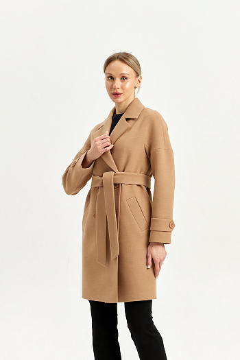 3 Пальто женское демисезонное 22970 (кэмел)