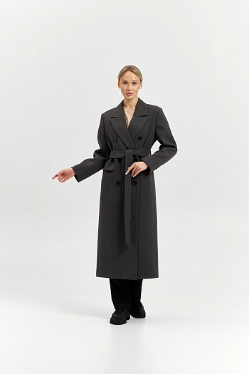 5 Пальто женское демисезонное 26326 (базальт/рубчик)