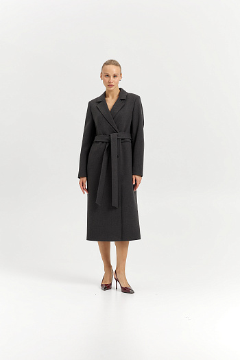 2 Пальто женское демисезонное 26880 (базальт/рубчик)