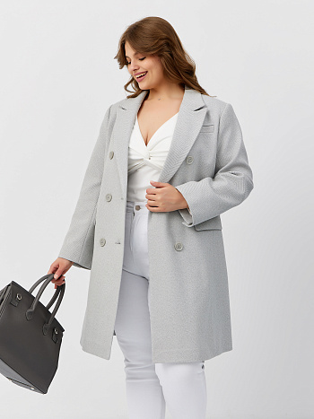 6 Пальто женское демисезонное 26897 (сильвер/ёлочка)