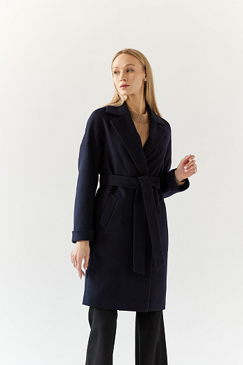 2 Пальто женское демисезонное 20990  (синий)