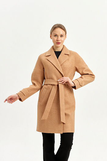 7 Пальто женское демисезонное 22970 (золото)