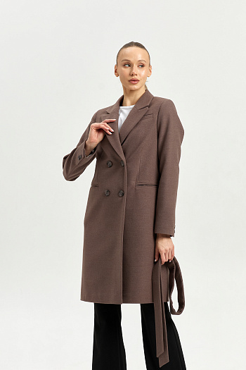 5 Пальто женское демисезонное 22420 (кофе)