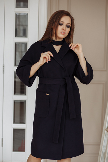 5 Пальто 20905  (синий/кашемир) 