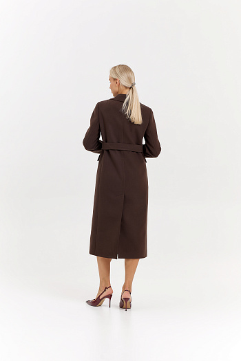 4 Пальто женское демисезонное 27210 (шоколад)