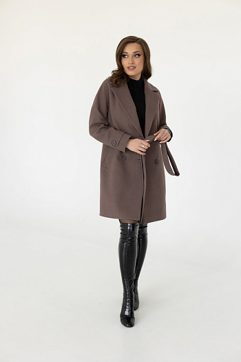 3 Пальто женское демисезонное 22970 (кофе) 