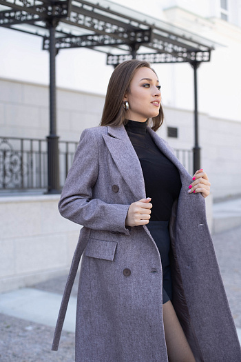 3 Пальто женское демисезонное 22510  (браун) 