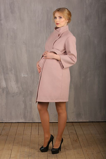 2 Пальто для беременных 18610-449  (кофе/роза) 