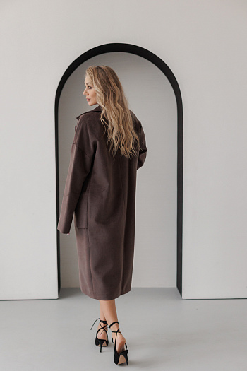 4 Пальто женское демисезонное 20550Р (шоколад светлый)