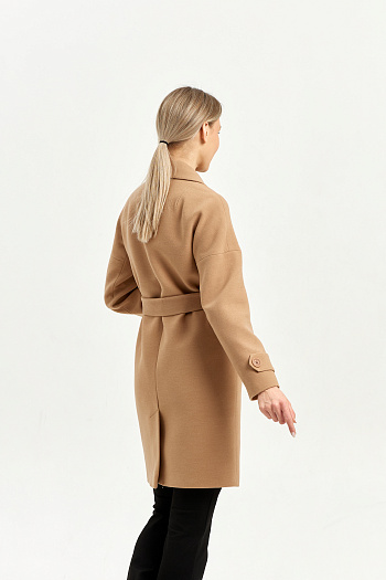 7 Пальто женское демисезонное 22970 (кэмел)