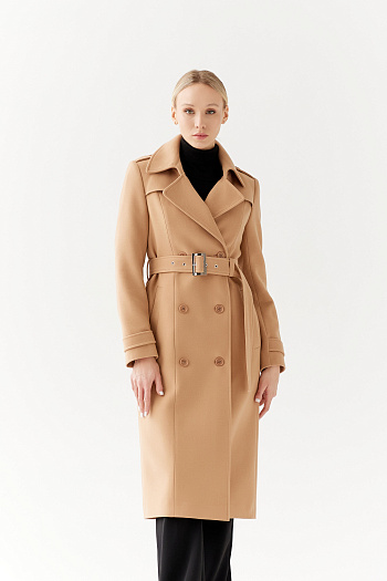 3 Пальто женское демисезонное 25797 (кэмел)