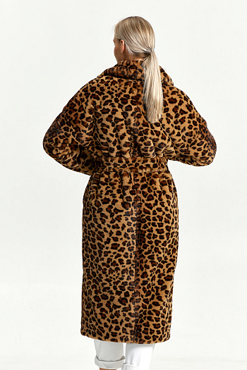 10 Шубка утеплённая 24558 (леопардовый)