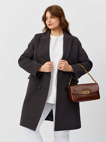 7 Пальто женское демисезонное 26897 (темно-серый)