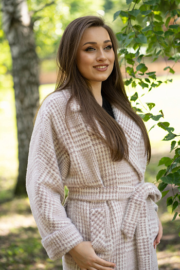 3 Пальто женское демисезонное 22480  (tea rose) 