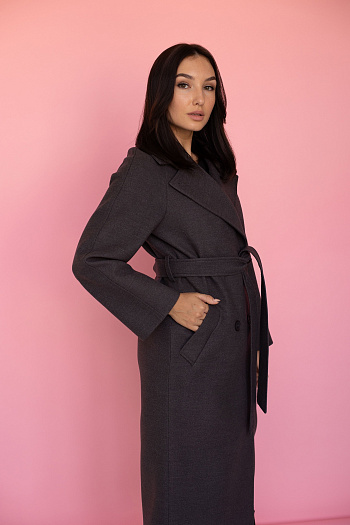 3 Пальто женское демисезонное 23110 (темно-серый)