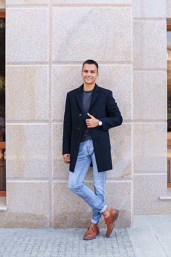 2 Пальто мужское 2100  (черный) 