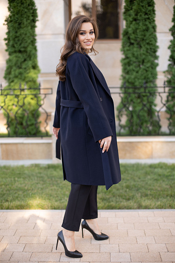 3 Пальто женское демисезонное 23220 (синий)