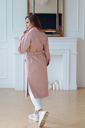 3 Пальто женское демисезонное 22107  (розовый) 