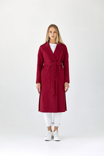 2 Пальто женское демисезонное 21820 (вино)