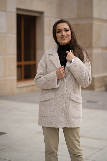 4 Пальто женское демисезонное 22520  (beige) 
