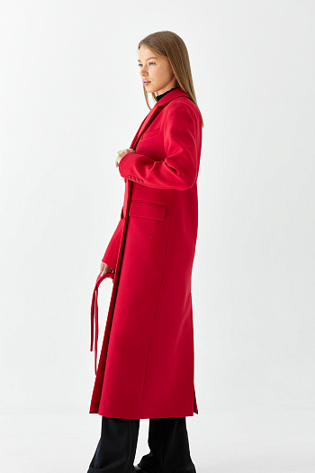 4 Пальто женское демисезонное 26102 (красный)