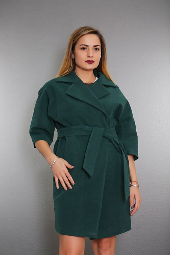 2 Пальто 18225  (темн.зелен.) 
