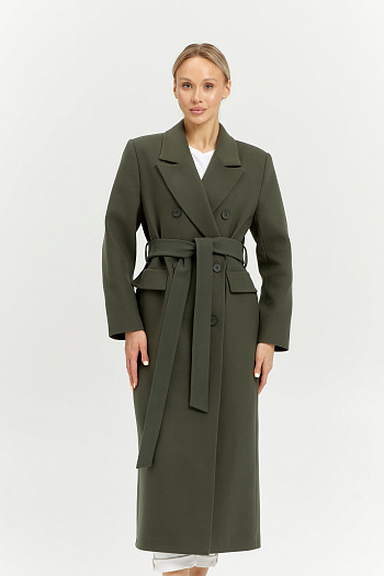 4 Пальто женское демисезонное 26326 (хаки)