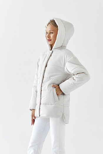 8 Куртка женская демисезонная 26060 (айвори)