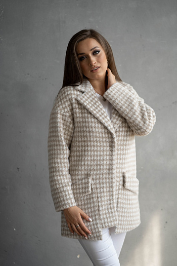 4 Пальто женское демисезонное 22730  (beige nika) 