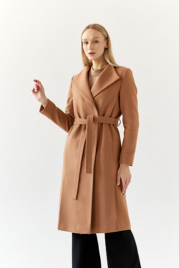 3 Пальто женское демисезонное 26117 (кэмел)