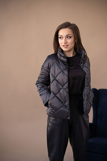 4 Куртка женская демисезонная 22300 (графит)
