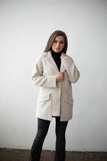 2 Пальто женское демисезонное 22730  (beige) 