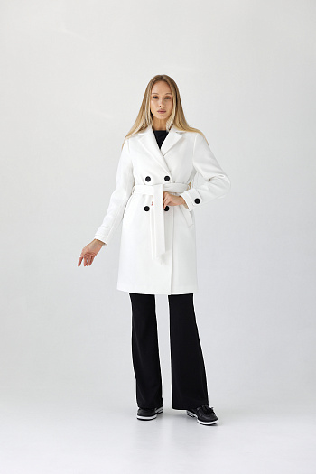 6 Пальто женское демисезонное 25570 (белый)