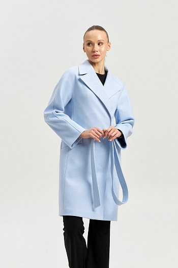 9 Пальто женское демисезонное 25885 (голубой)