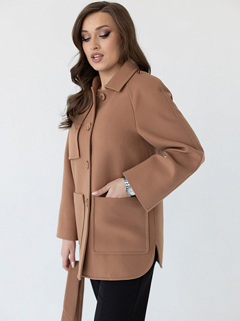 4 Пальто женское демисезонное 25010 (кэмел)
