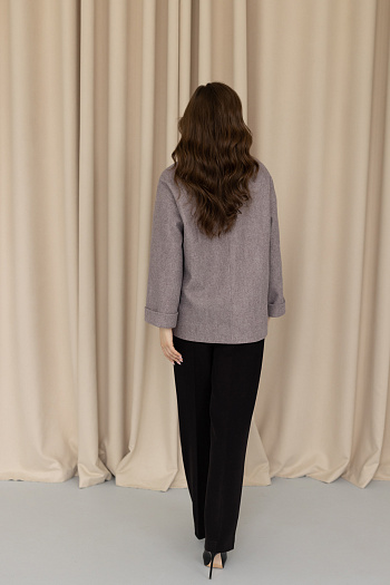 6 Пальто женское демисезонное 24332 (браун)