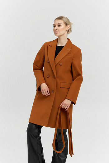 6 Пальто женское демисезонное 26897 (карамель)