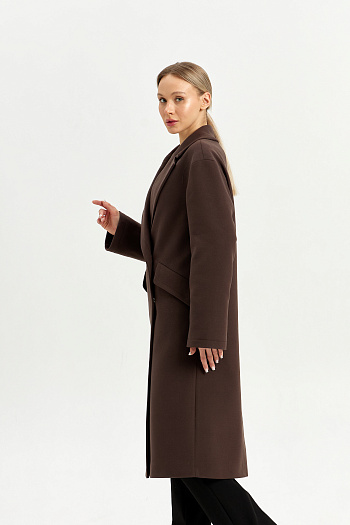 6 Пальто женское демисезонное 24710 (шоколад)