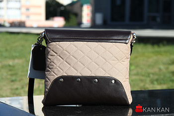 2 Сумка S0019 Св.беж.+коричн.