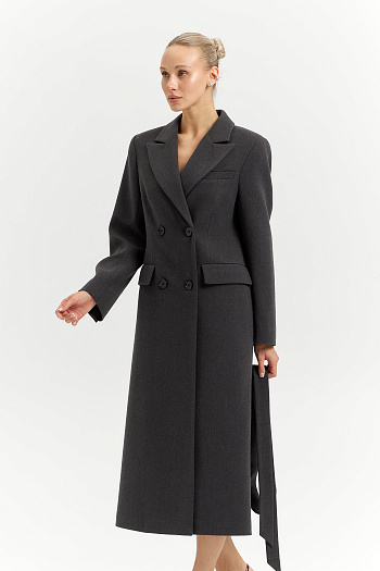 7 Пальто женское демисезонное 26895 (базальт/рубчик)