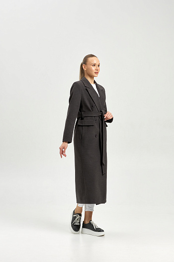 2 Пальто женское демисезонное 26326 (темно-серый)