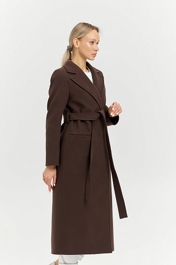 7 Пальто женское демисезонное 26770 (шоколад)