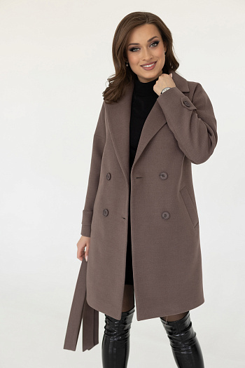 5 Пальто женское демисезонное 22970 (кофе) 