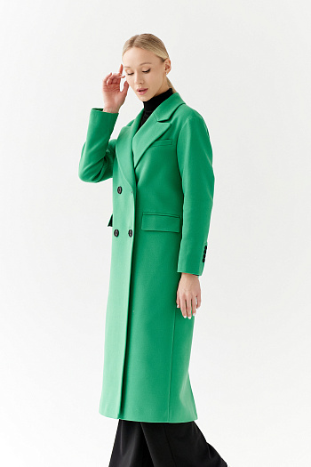 Пальто женское демисезонное 24102 (зеленый)