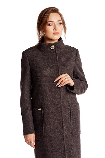 3 Пальто 20210  (черно-серый) 