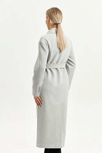 7 Пальто женское демисезонное 26102 (сильвер/ёлочка)