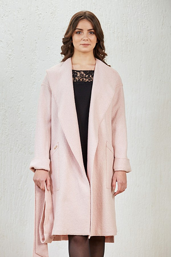 3 Пальто 19110 (персик/тонкая варенка)