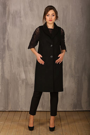 3 Пальто 18710-000  (черный) 